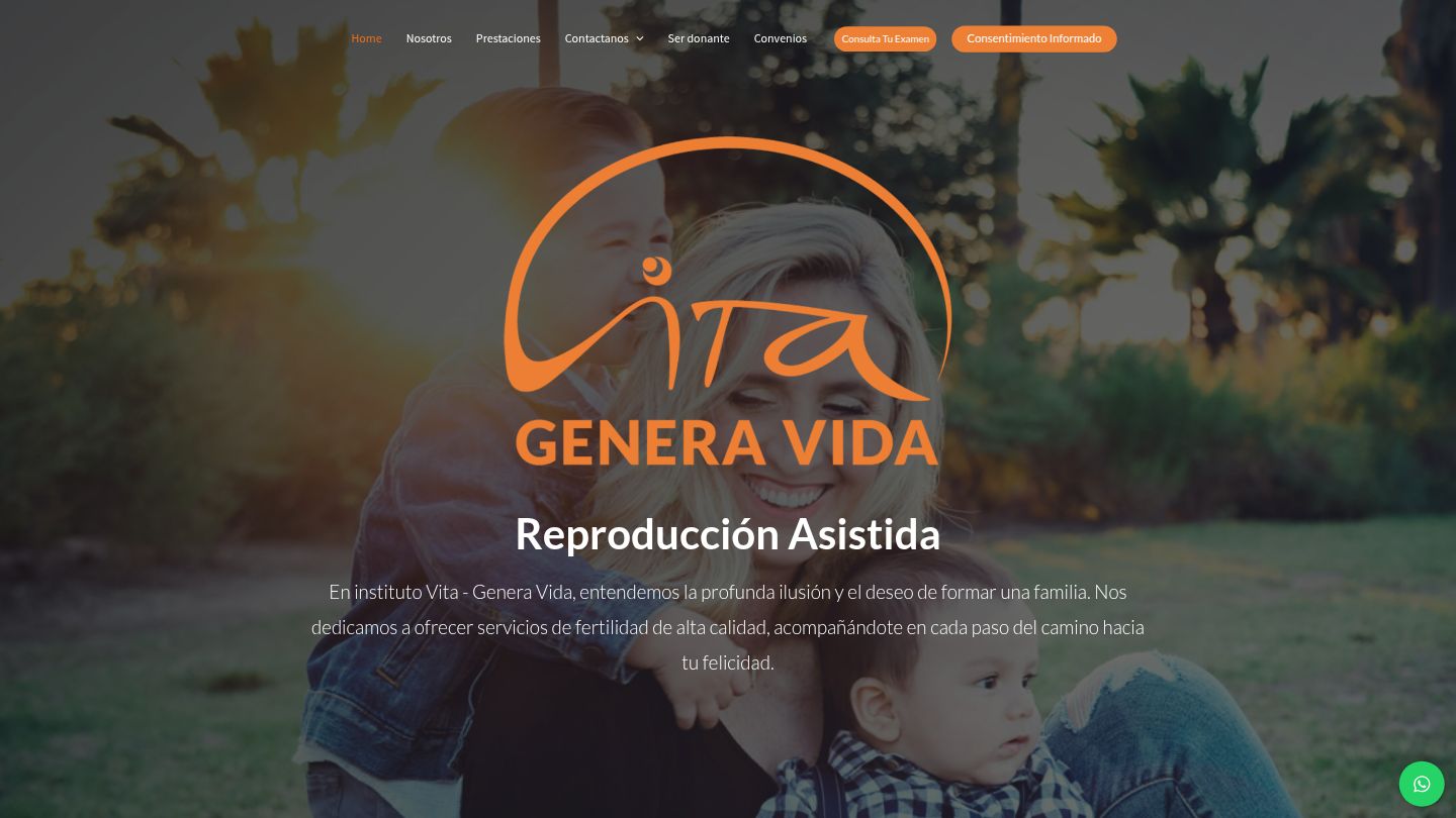 Rediseño Instituto Vita - Centro de reproducción asistida